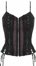 Dark in Love Black purple lace up corset 