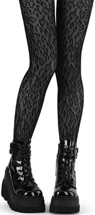 Pleaser/Demonia black nylon spiderweb pantyhose