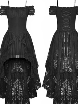 Dark in Love gothic elegant lace dovetail dress