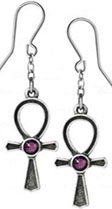 Alchemy Gothic fine English pewter Ankh of Osiris earrings 