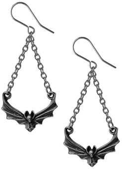 Alchemy of England fine English pewter The Attic dropper earrings