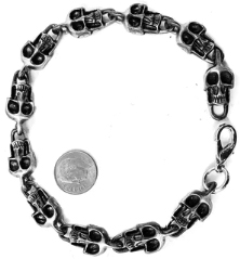 Funk Plus skull metal link bracelet 