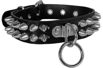 Funk Plus conehead stud leather o-ring collar