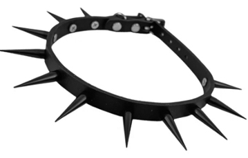 Funk Plus tall black spike leather choker