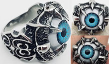 Demon eye stainless steel ring