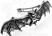 Alchemy English fine pewter Darkling bat hair slide