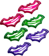 Kreepsville multi color bat snap hair clips