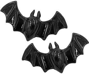 Kreepsville Lil Black Bats hair slides/clips