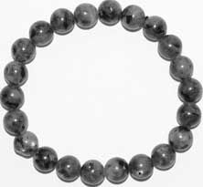 Black labradorite gemstone stretch bracelet