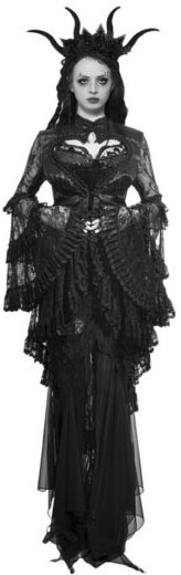 Dark in Love black lace sheer sweetheart neckline ladies' tailcoat 