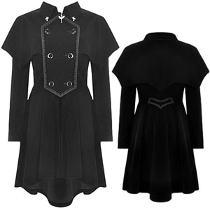 Dark in Love gothic bat winged witch velvet coat