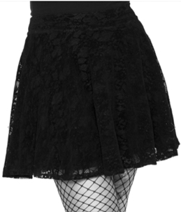 Killstar Vial black lace skirt 