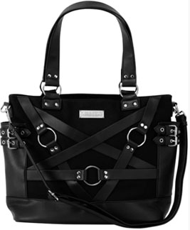 Killstar Starcrossed black cotton poly viscose bag