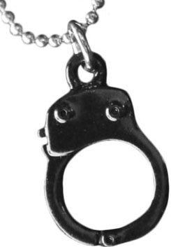 Black handcuff necklace