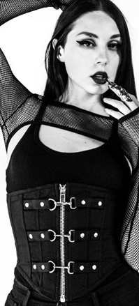 Lip Service black twill Industry waist cincher