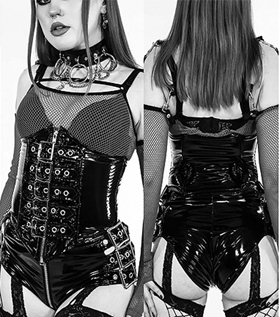 Lip Service black pvc Hardcore Classic Buckle shorts
