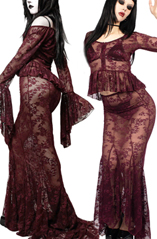  Lip Service The Duchess of Burgundy lace maxi skirt