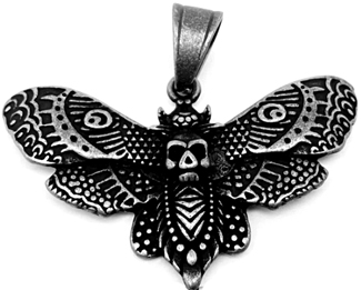 Mio Queena retro skull bee stainless steel pendant