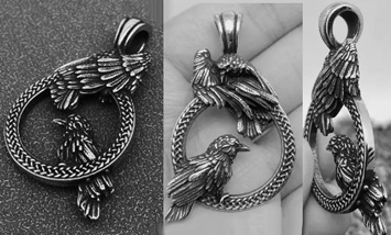 Gothic Crow's Nest Stainless steel pendant necklace