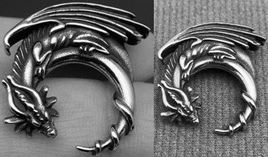 stainless steel dragon necklace