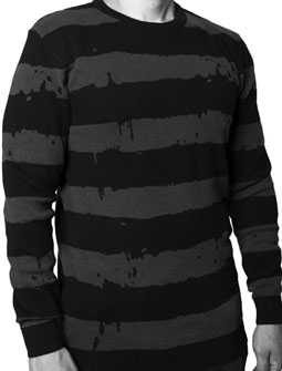 Kreepsville Destroyer grey stripe sweater