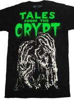 Kreepsville Tales from the Crypt glow hands tee shirt