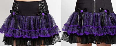 Dark in Love gothic eyelet tulle mini skirt