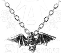 Alchemy Fine English pewter Kiss of the Night bat pendant