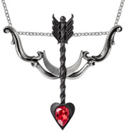 Alchemy of England English pewter Desire Moi arrow heart necklace