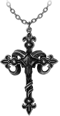 Alchemy of England English pewter Cross of Baphomet necklace