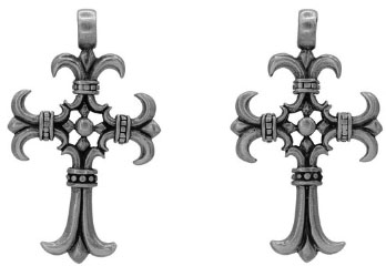 Nirvana pewter gothic cross pendant