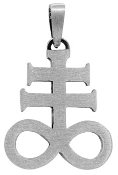 Nirvana pewter Leviathan cross pendant necklace on cord