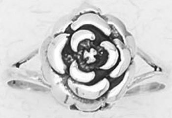 Nirvana sterling silver rose poison ring