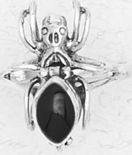 Nirvana sterling silver spider poison ring 