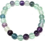 Fluorite gemstone stretch bracelet