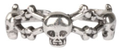 Skull adjustable size ring 