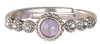 Benjamin rose quartz adjustable ring