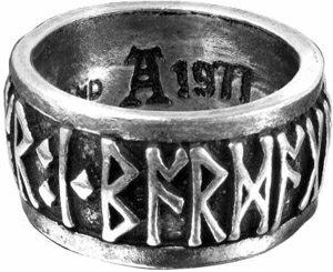 Alchemy of England fine  English pewter Runeband ring