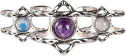 Pewter amethyst ring