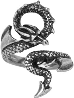 Alchemy English pewter Dragons Lure ring