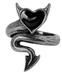 Alchemy Gothic English pewter Devil Heart ring