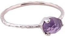 Benjamin solitaire three prong amethyst ring