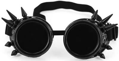 Poizen Industries Riot black spiked goggles