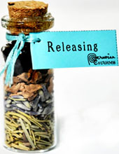 Releasing pocket spell bottle necklace