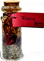 Wishing pocket spell bottle necklace