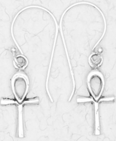 Nirvana sterling silver ankh earrings.