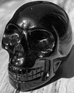 1 1/2 inch obsidian skull