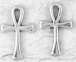 Nirvana sterling silver ankh post earrings.