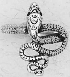 Nirvana sterling silver coiled snake ring