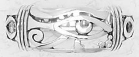 Nirvana sterling silver eye of horus ring